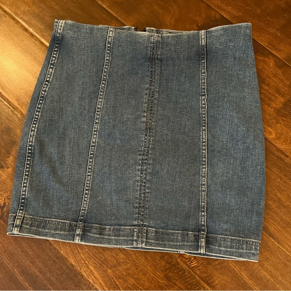 Free People Denim Jean Skirt